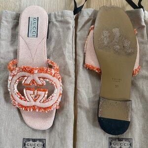 Gucci Fringe Sandal 38